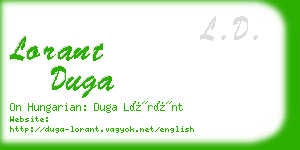 lorant duga business card